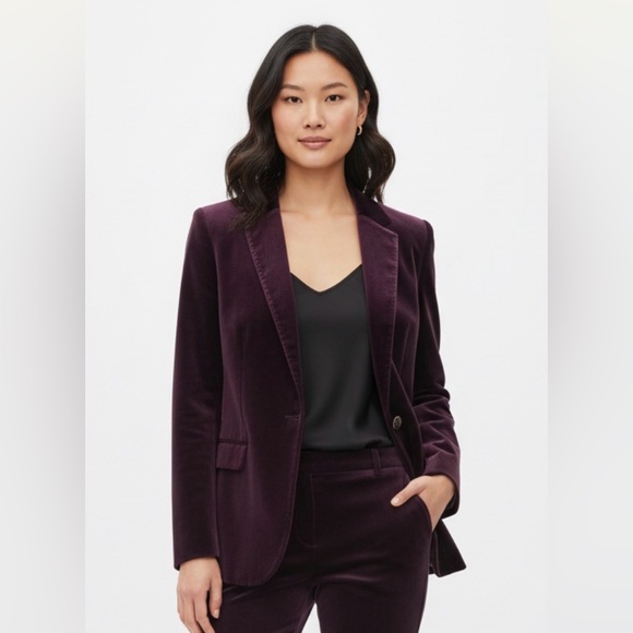 Massimo Dutti Jackets & Blazers - ✨ Massimo Dutti Purple Velvet Blazer – EUC ✨ size EU 42, US 10